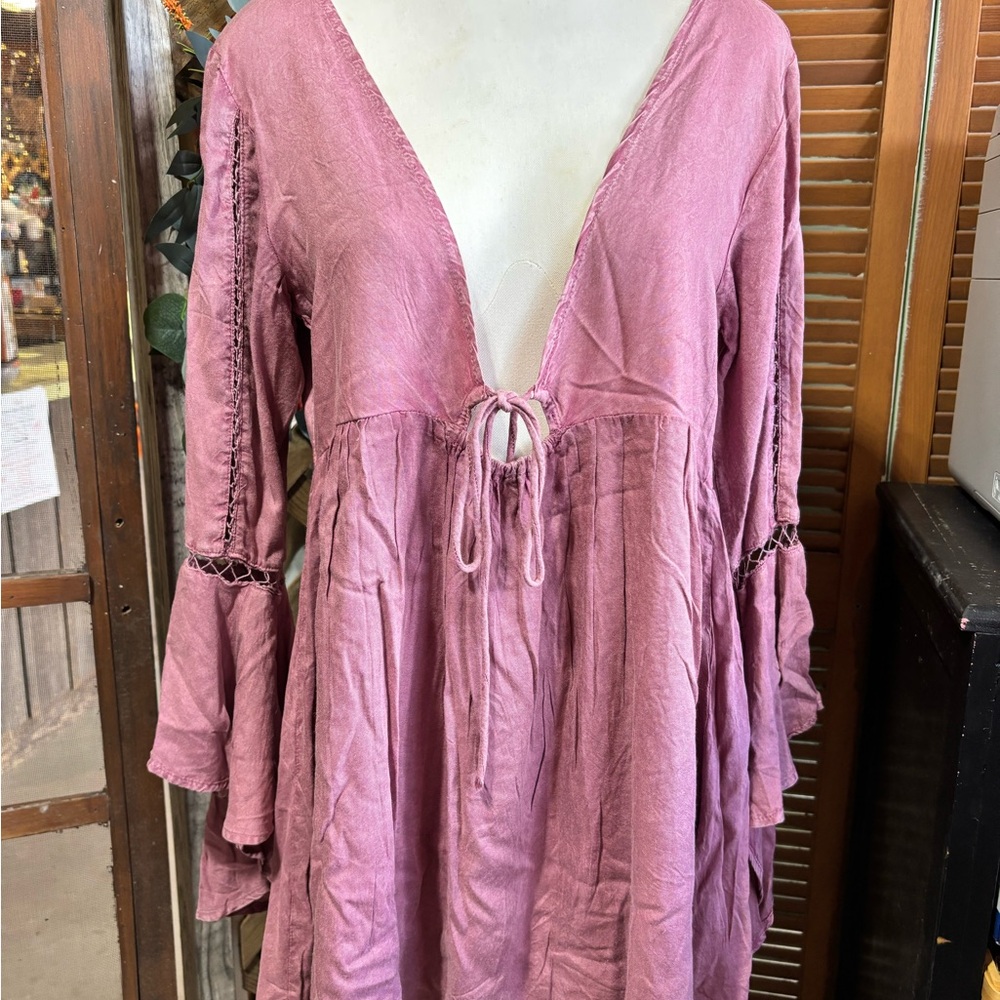 Rose Pink whimsy/fairy blouse Ren Festival size large